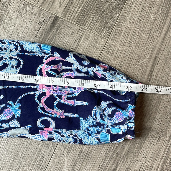 Lily Pulitzer Elsa 100% Silk Blue & Pink Tunic Blouse . - Picture 6 of 8